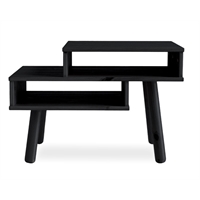 Comodino in pino scandinavo massiccio - Hako Sidetable Nero Karup Design 