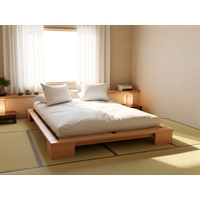 Letto in legno massello di Okumé - Fujiko