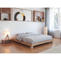 Letto in legno massello di Okumé - Hiroi