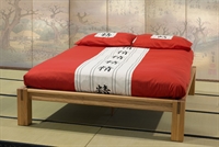 Letto in legno massello di Okumé - Muschio