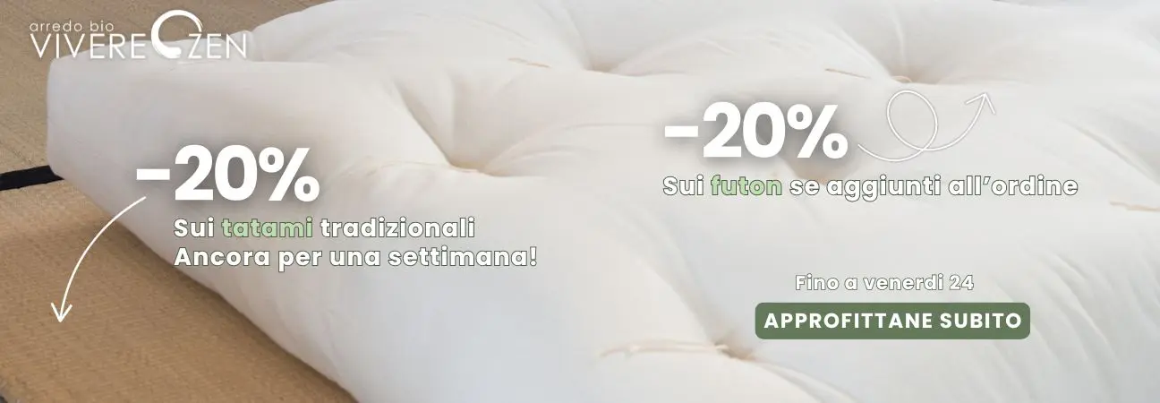 20% sui tatami e sui futon
